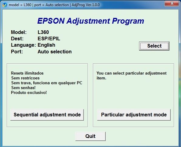 epson printer counter reset software